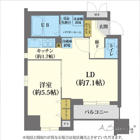 心斎橋東エイペックス-1（2）　”PREMIUM”　間取り