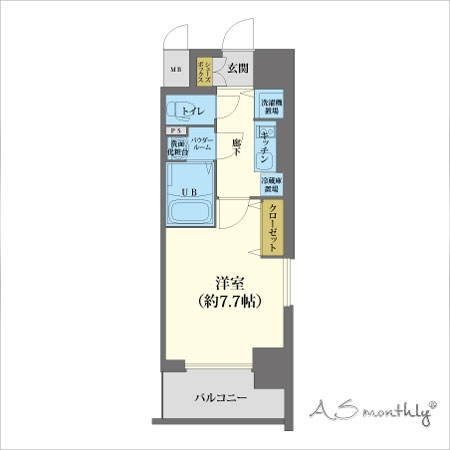 ASmonthly江坂駅前-4　間取り