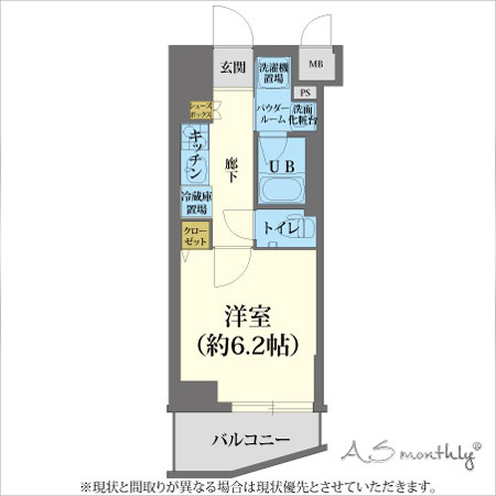 西大路北-2 禁煙（8）間取り